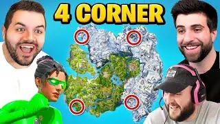 The 4 CORNER Challenge in Fortnite Chapter 5!