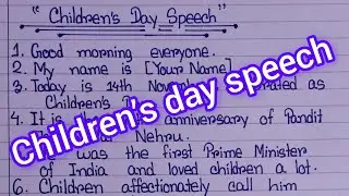 10 Lines Speech On Children's Day | Speech On Children's Day In English | Children's Day Speech |