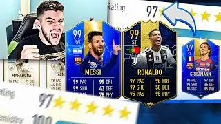 RECORDE DE 99 NO MESMO FUT DRAFT!!! MESSI e CR7!! FIFA 19