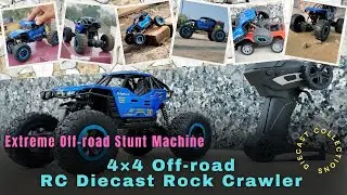 4×4 RC Rock Crawler Jump, Stunt & Extreme off-roading | Diecast RC Car | Muddy off-road | Detailed