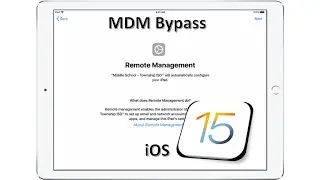 iOS 16 Mdm Bypass w/o Jailbreak iOS 12/15 Supported iPhone / iPad Remote Management 2022 ✅✅✅100%