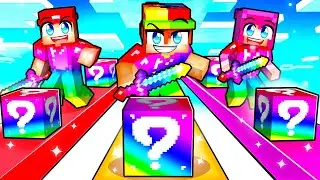 Having An OP LUCKY BLOCK RACE in Minecraft!