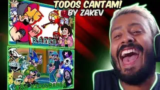 REAGINDO A ZAKEV SU VENCIDAD E DE FNF - Todos Cantam By: 