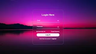 New Transparent Login Form Using HTML & CSS | 
