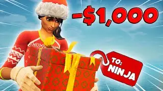 Gifting FAMOUS YOUTUBERS a skin after every TRICKSHOT in Fortnite...