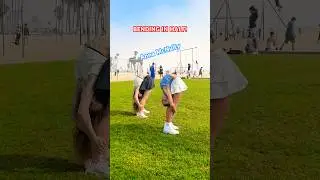 Bending in half with @annamcnulty 🥨 #shorts #contortion #flexibility