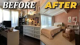 DIY Guest Bedroom Makeover (Budget-friendly art, organization, & upcycling tips!)