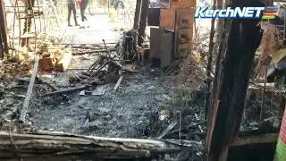 В Керчи сгорело кафе 