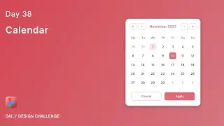 Daily UI Design Challenge | Day 38 | Calendar UI