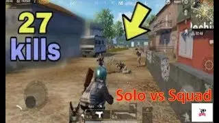 Solo vs Squad 27 Kills M16A4 with 4x pubg mobile🔥🔥🔥
