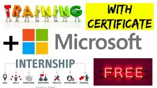 Microsoft Free online Internship with Certificate