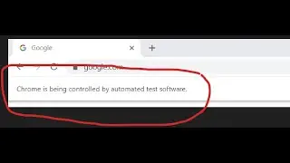 (In Hindi) How to disable infobar  - Chrome is being controlled by automated test software