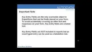 Creating A Key Entry Field With Expert Scan