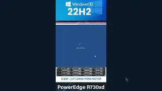 How to install windows 10 22h2 on Server Dell R730XD #shorts