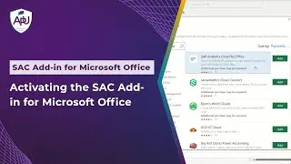 Activating the SAC Add-in for Microsoft Office