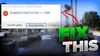 FiveM- ScriptStore Pool Full, Size = = 1000 FIX THIS SO EASY  │BU HATADAN KURTULMAK ÇOK KOLAY