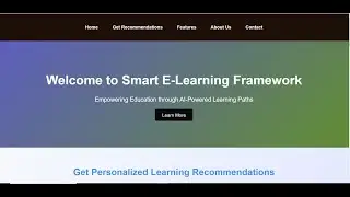 Revolutionize Learning with the Smart E-Learning Framework! 🚀📚 Personalized Learning Made Easy!