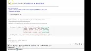 Convert Python list into Pandas DataFrame in 2 mins [Beginner]