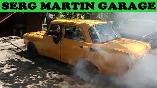 Жжем резину на Москвич 2140 Drift. Много дыма. Бернаут. Как научиться дрифтить? Дрифт для новичков