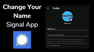 How to Change Profile Name on Signal App