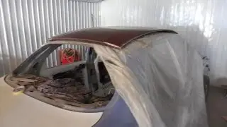 Ремонт порогов и проч. на Део Ланос ..Замена крыши . ч.2