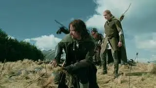 Арагорн находит след Мэрри и Пипина ведущий в лес Фангорн. HD