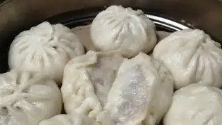 Китайский пирожок 薄皮包子  Китайская кухня 中国美食