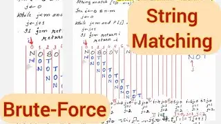 Lec42 : String Matching - Brute Force Approach