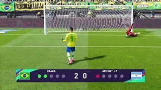 eFootball PES 2021 Penalty Shootout - Brazil vs Argentina  Gameplay HD