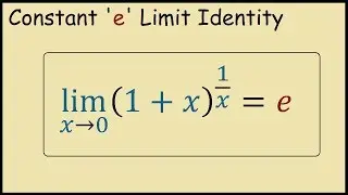 Limit of (1+x)^(1/x) as x approaches 0