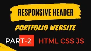 Create Portfolio  website header in Html and Css | Portfolio website Html Css | Part 2