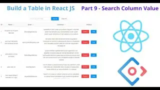 Building a Table in React JS - Part 9 - Search Value Column Wise