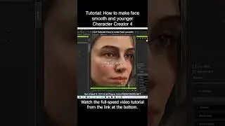 CC4 How to make face smooth & young - Character Creator 4 Tutorial #cc4 #charactercreator4