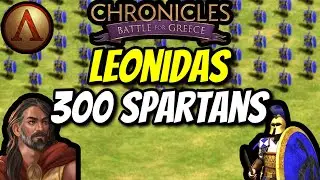 LEONIDAS + 300 SPARTANS vs 10,000 MILITIA | AoE II: Definitive Edition