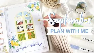 🍋 plan with me + GIVEAWAY! // september 2024 bullet journal setup ft. arrtx
