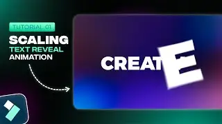 Scaling Text Reveal Animation | Mastering Text Animation in Filmora 13 - Tutorial 01