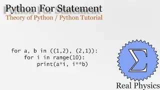 Python For Statements (Theory of Python) (Python Tutorial)