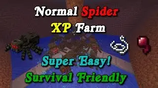 Minecraft Tutorial - (EASY & EFFICIENT) Survival-Friendly Spider XP Farm!