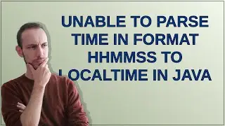 Unable to Parse time in format hhmmss to LocalTime in Java