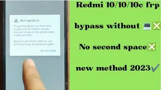 Redmi 10 /10c /10a frp bypass.redmi 10a Google account bypass without pc 2023.