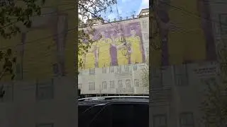Khreshchatik Street, Kyiv, Ukraine. 19.april.2023. Greenish Chestnut Trees.