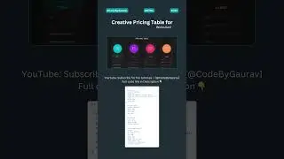 💰Modern Pricing Table Design Using HTML & CSS! ✨ 