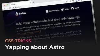 Yapping About Astro