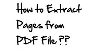 How to extract pages from PDF files in Adobe Acrobat Reader