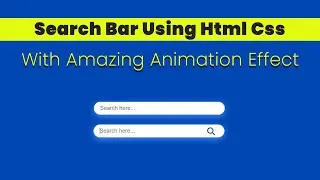 How to create Search Box in Html and Css | Animated search box in html and css