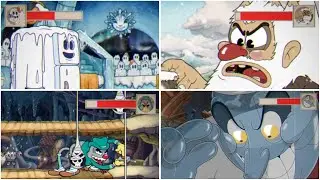 Cuphead DLC - S-Rank Bosses with Health Bars (No Damage)