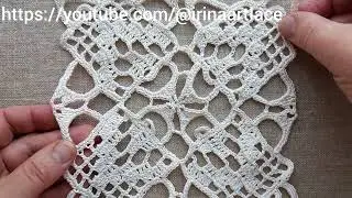 Соединение мотивов крючком в процессе вязания