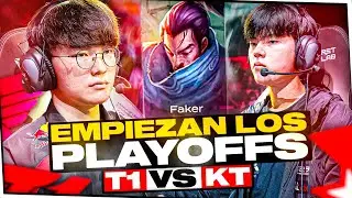 😈 FAKER SACA YASUO VS DEFT *SERIE ELIMINATORIA* 😱 // T1 vs KT PLAYOFFS LCK