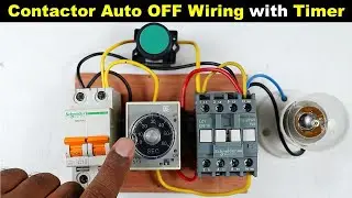 Auto OFF Motor Starter Connection by using Timer 