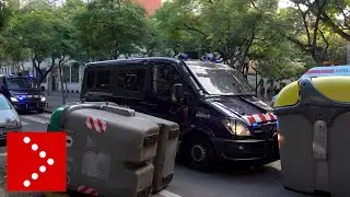 Violent clashes in Barcelona 21 December 2018